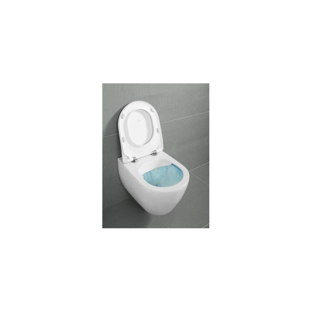 Villeroy & Boch WC-Sitz SlimSeat Subway 2.0 374x439x43mm Oval SoftClosing QuickRelease, Weiß Alpin-1