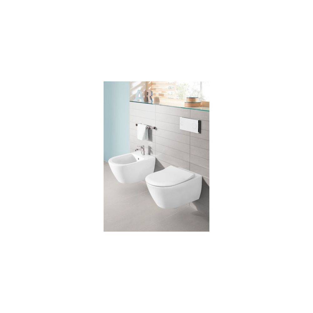 Villeroy & Boch WC-Sitz SlimSeat Subway 2.0 374x439x43mm Oval SoftClosing QuickRelease, Weiß Alpin-2