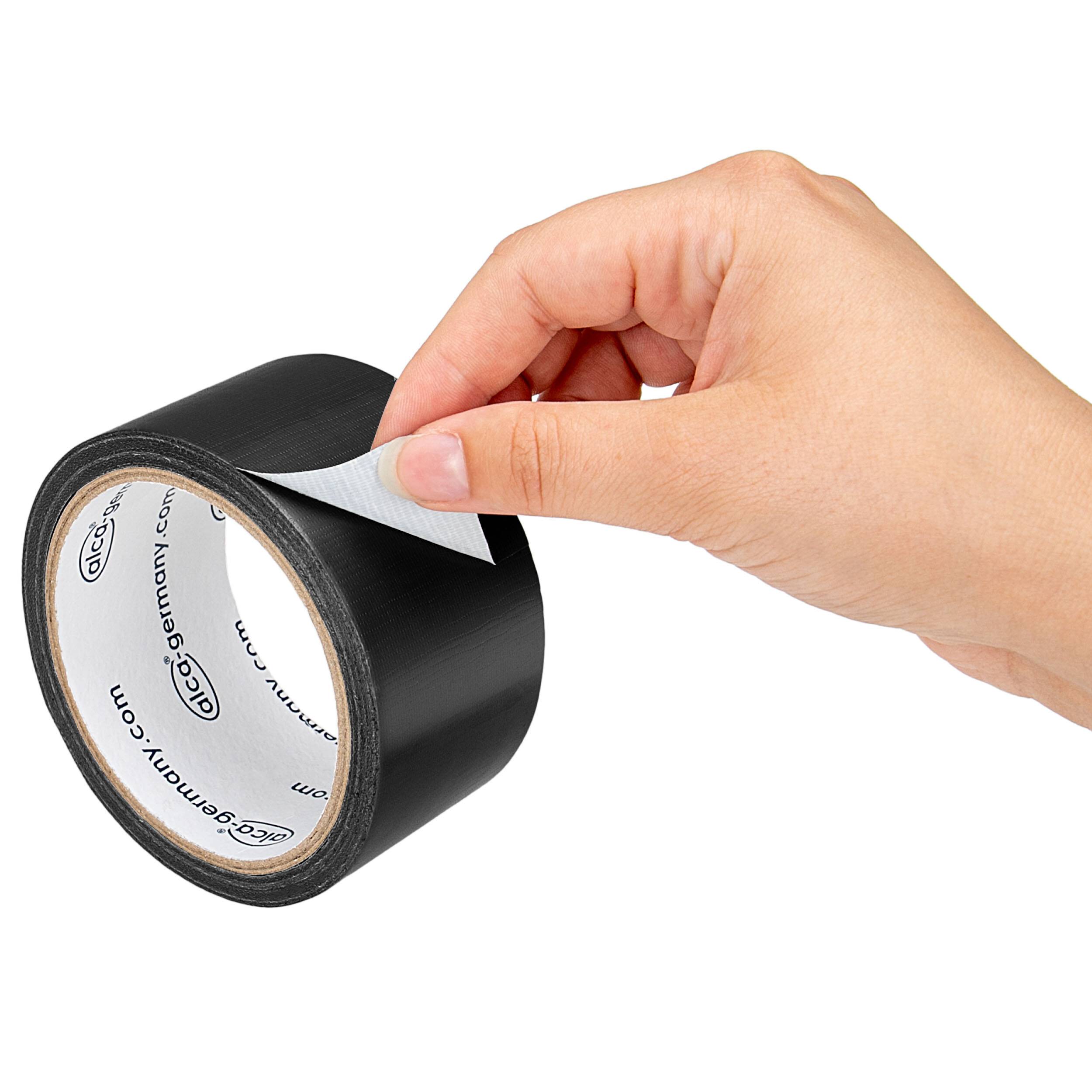 alca® Reparatur-Klebeband schwarz, (0,2x50 mm)x10 m wasser- & wetterfestes Panzerband,-1