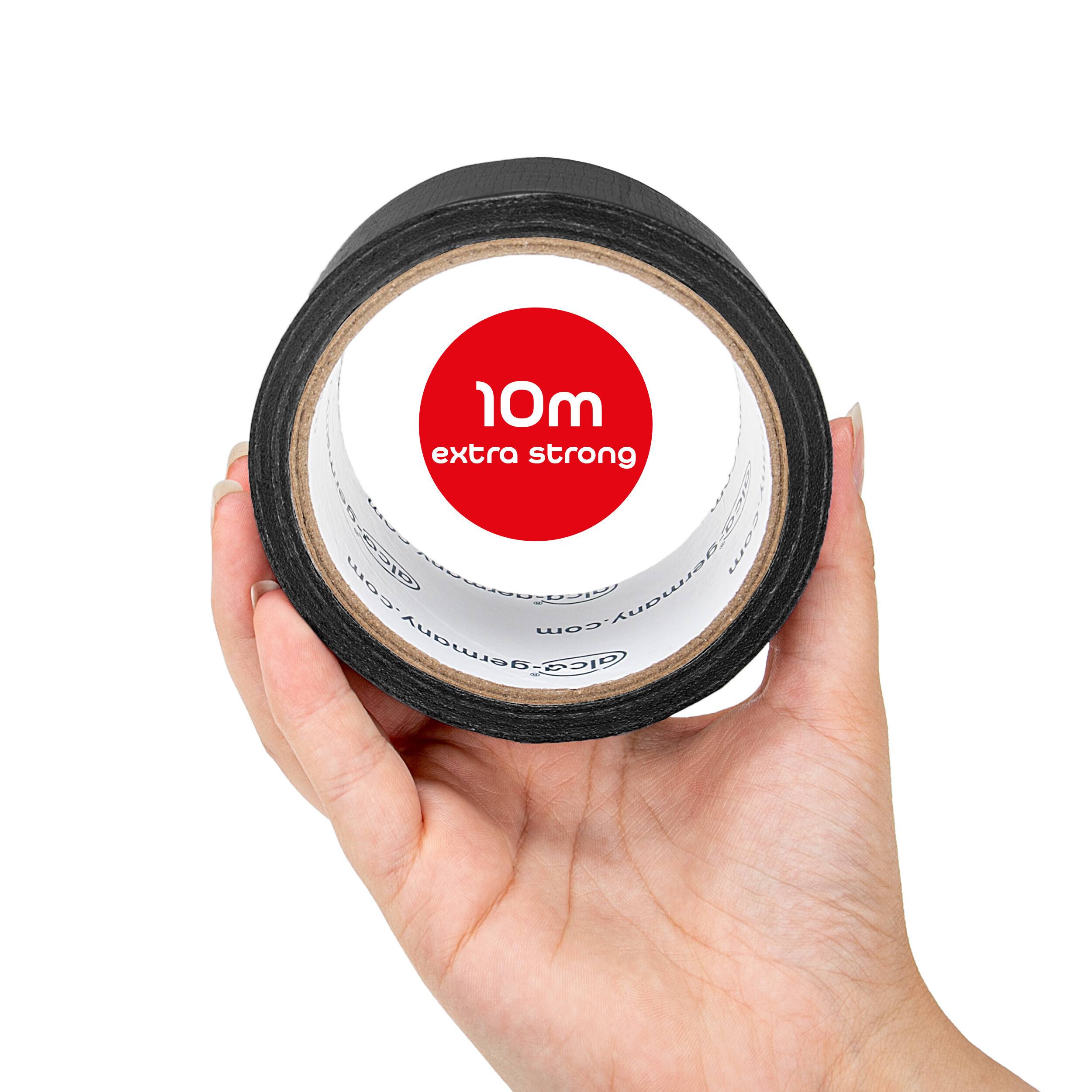 alca® Reparatur-Klebeband schwarz, (0,2x50 mm)x10 m wasser- & wetterfestes Panzerband,-3