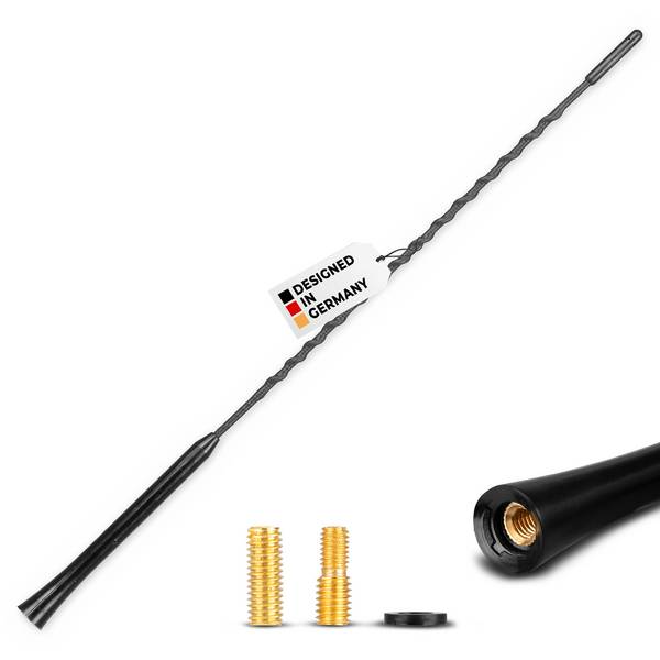 alca® Antennen-Ersatzstab für Autos, AM/FM-Betrieb, schwarz Dachantenne aus Fiberglas, für M5 & M6