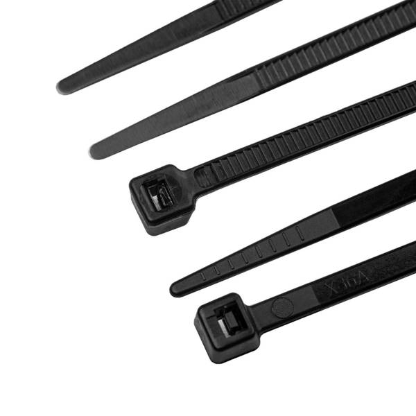 alca® Kabelbinder 50 Stk. schwarz, 4,8x500mm Zugfestigkeit 22kg, temperaturbeständig &