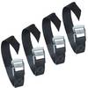 alca® Spanngurte Mini mit Klemmschloss, 4 Stk. 60cm lang, 250 daN, 25mm Transportgurte mit Schnellverschluss in