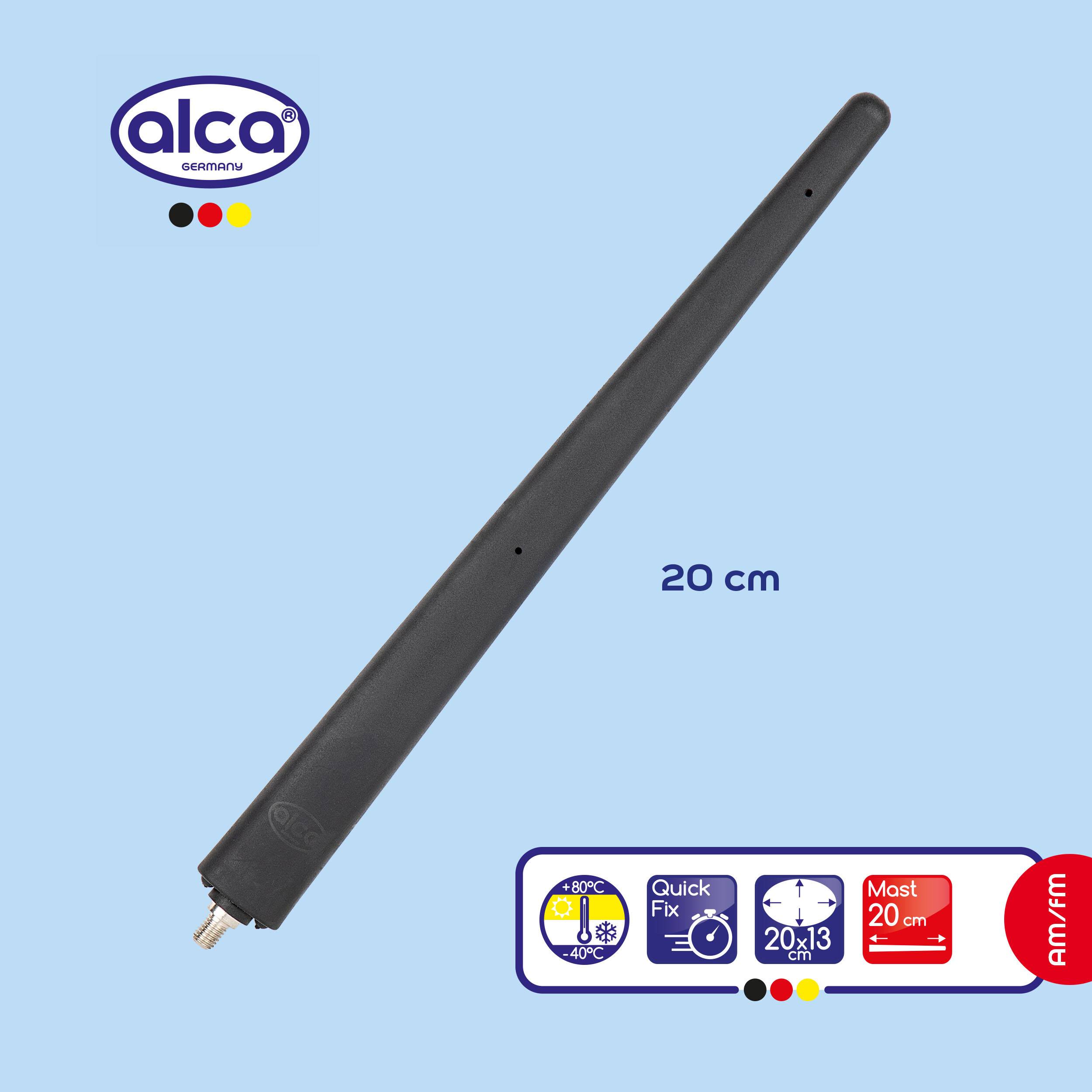 alca® Dachantenne Oval 20 cm, passend für Fiat mit M6-Gewinde, AM/FM Radio-Antennen-Ersatzstab-1