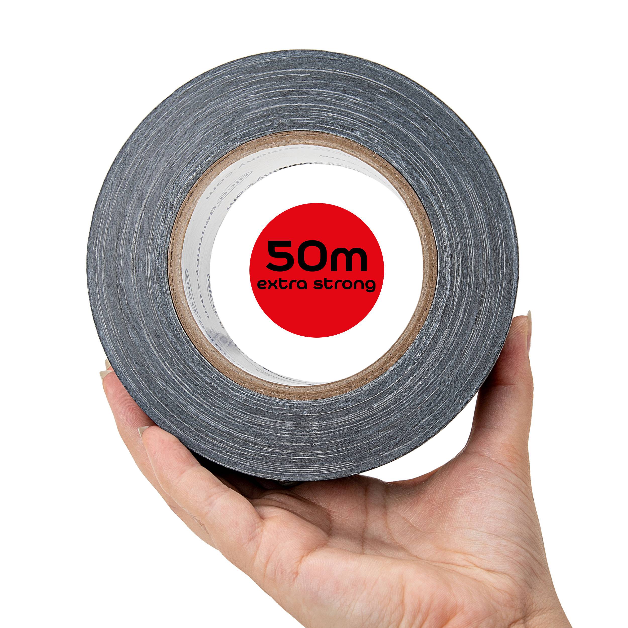 alca® Klebeband für Reparatur und Montage, schwarz Maße: 0,2mm x 50mm x 50m, starke Klebkraft,-3