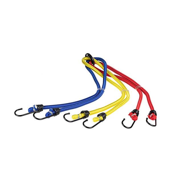 alca® Gepäckhexagon 6-Armig (6x40cm), Gepäckspanner mit Haken mehrfarbige, elastische Gepäckspinne mit
