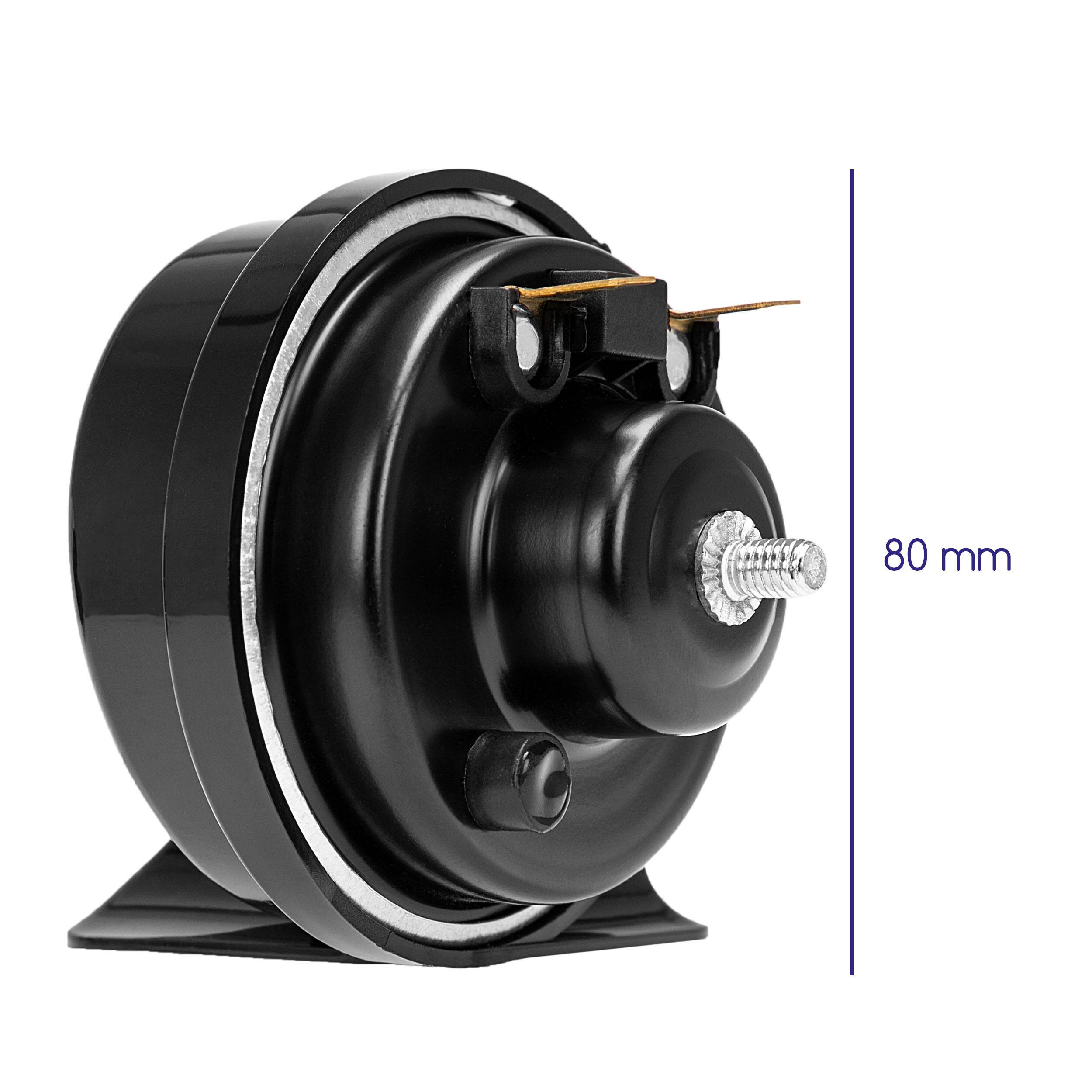 alca® Hupe elektrisch mit 480 Hz Frequenz, 110 dB laut schwarz, für viele Fahrzeuge geeignet-1