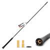 alca® Auto-Dachantenne 55 cm AM/FM, schwarz, inkl. M5 M6 Adapter kurze Spiralantenne, Ersatzstab aus Fiberglas
