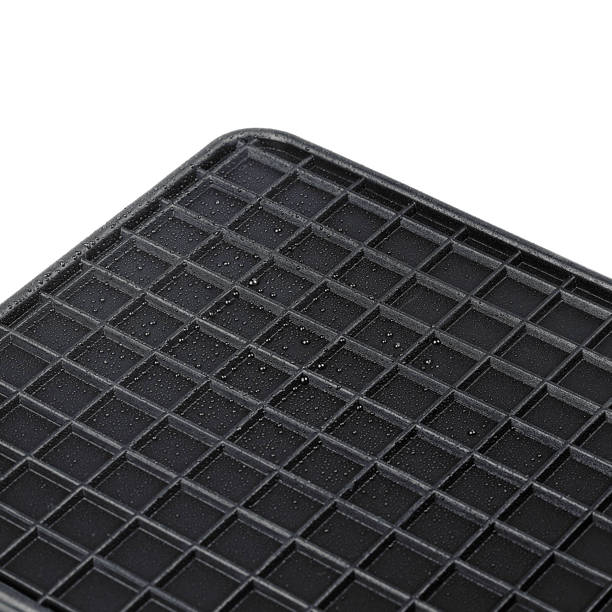 alca® Fußmatte 2er-Set aus Gummi, zuschneidbar mit Haltenoppen schwarz, zuschneidbare Gummimatten, für-1