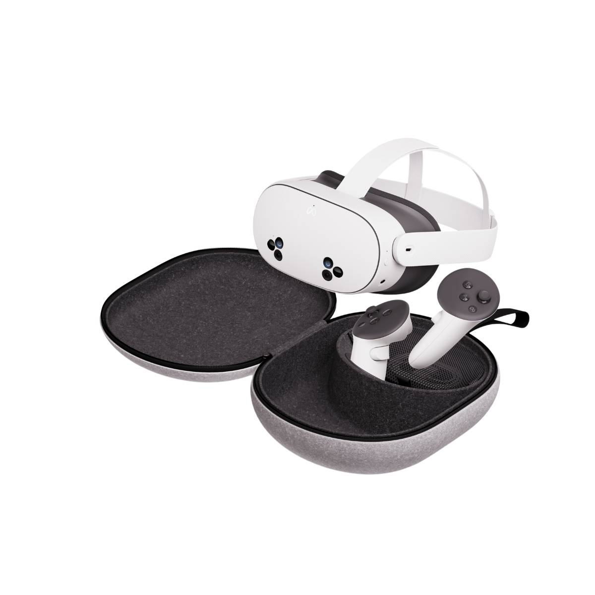 Compact - Hartschalentasche für Virtual Reality Headset - recyceltes Filz, Therm-1