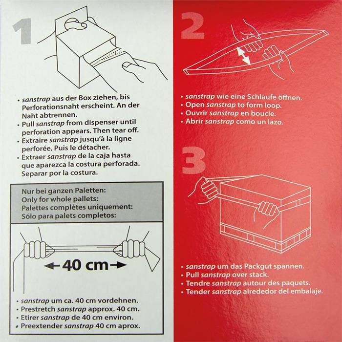 Dehnband Maße 1200x50mm Spendekarton transparent 200St. TRANSPAK-1