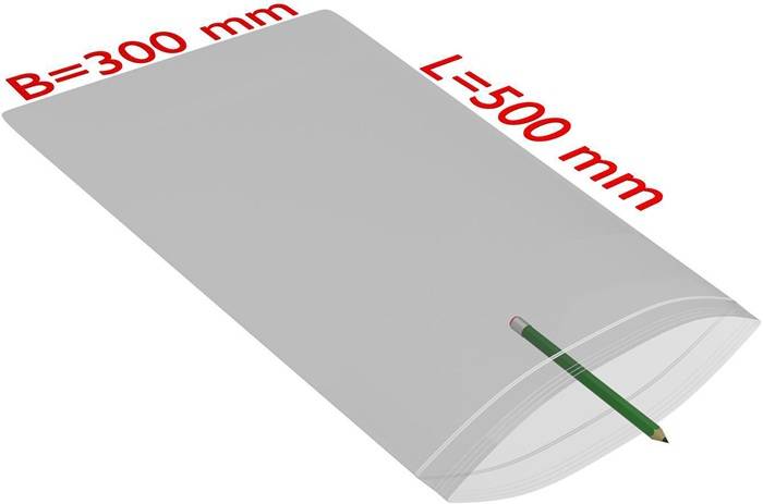 Druckverschlussbeutel Maße 300x500mm Stärke 50µ PE transparent TRANSPAK-0