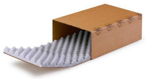 Noppenschaumverpackung Maße 300x200x100mm Schaumhöhe 40mm braun TRANSPAK