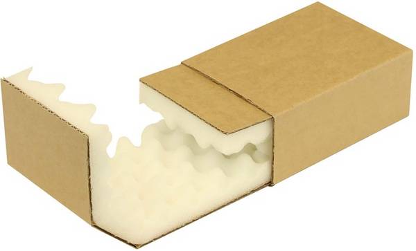 Noppenschaumverpackung Maße 139x98x52mm Schaumhöhe 25mm braun TRANSPAK