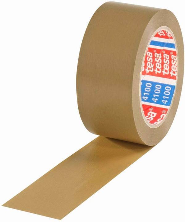 Klebeband tesa 4100 Breite 50mm Länge 66m S.65µ PVC braun leise geprägt TESA