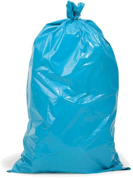 Müllsack Premium Inhalt 120l Maße 700x1100mm Stärke 45µ PE blau TRANSPAK-0