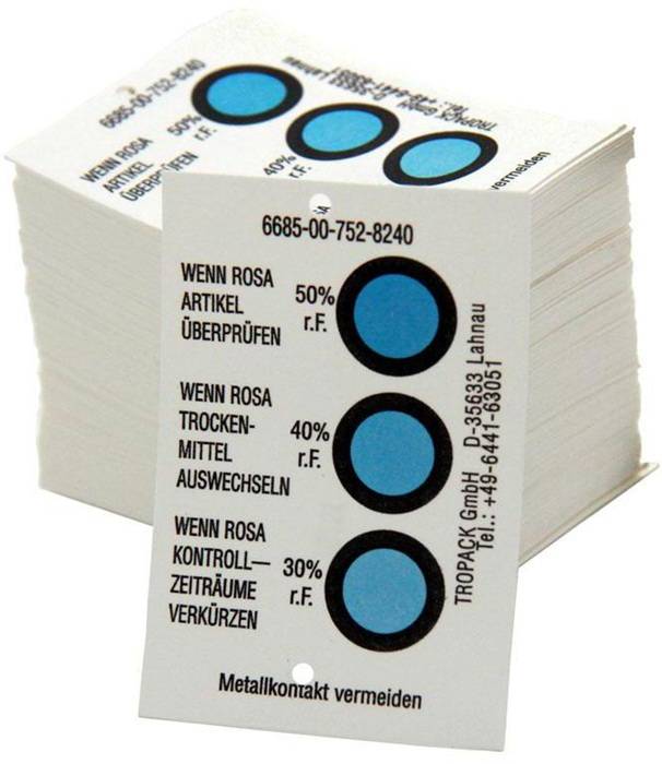 Feuchtigkeitsindikator Typ B Anzeigebereich 30-40-50% 125St./Karton TRANSPAK-0