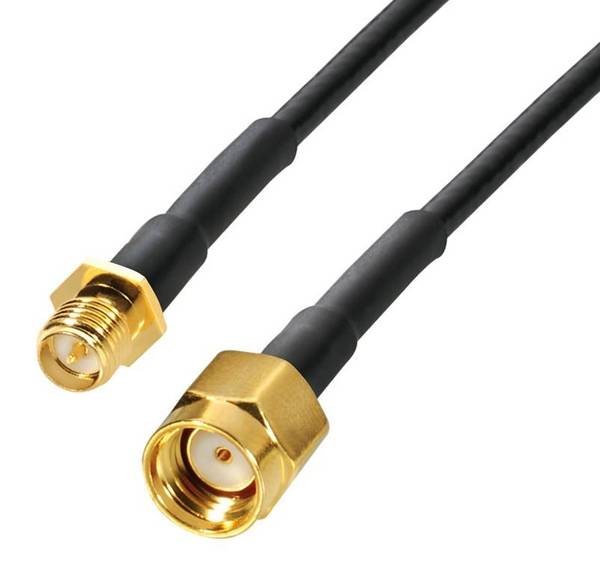 Maxtrack extension cable for Wi-Fi antennas, SMA reverse socket to SMA reverse plug, gold-plated, 2.