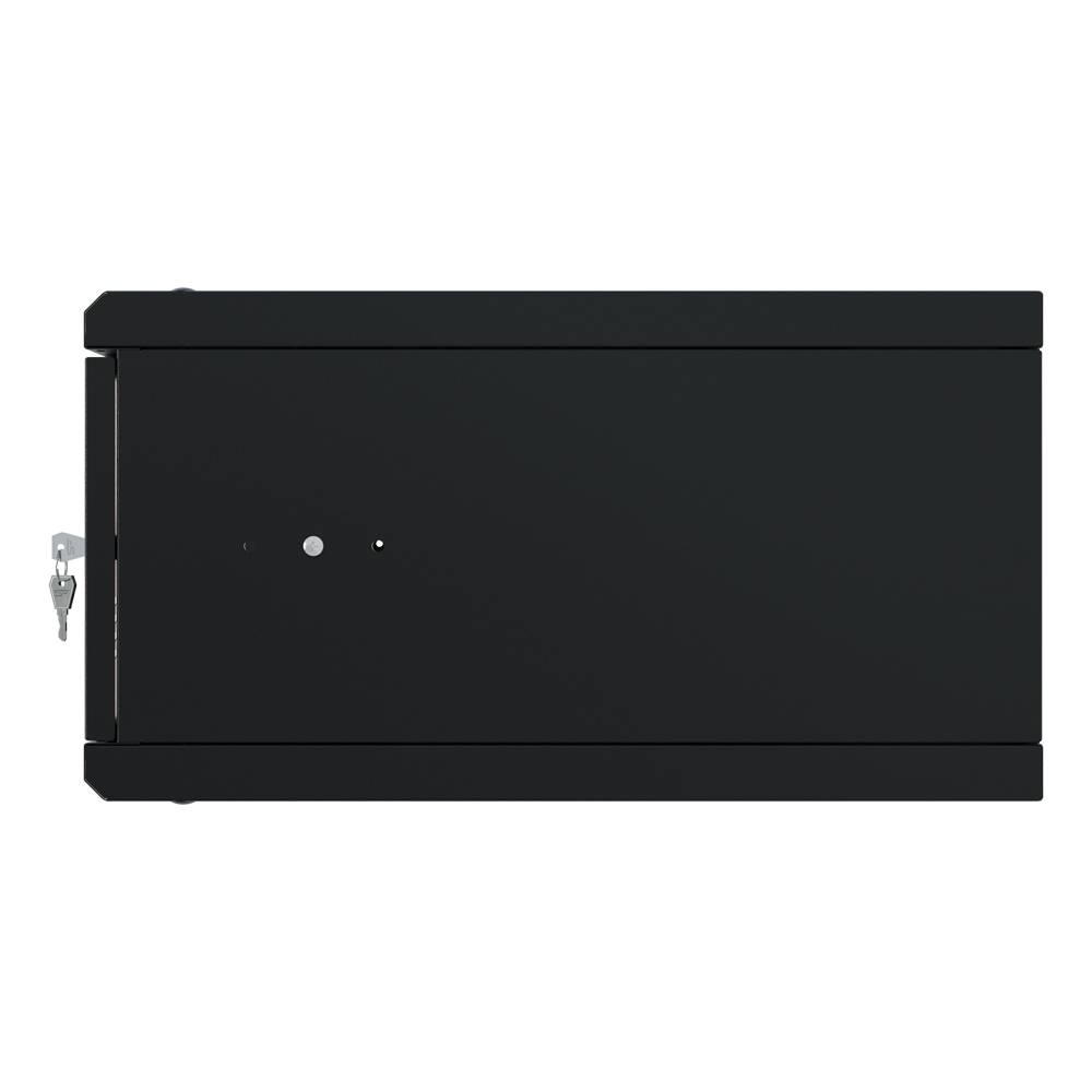 19 Zoll Wandgehäuse 4 HE BxHxT 523 x 230 x 450 mm Vollblechtür + Schloss Schwarz (RAL 9005)-4