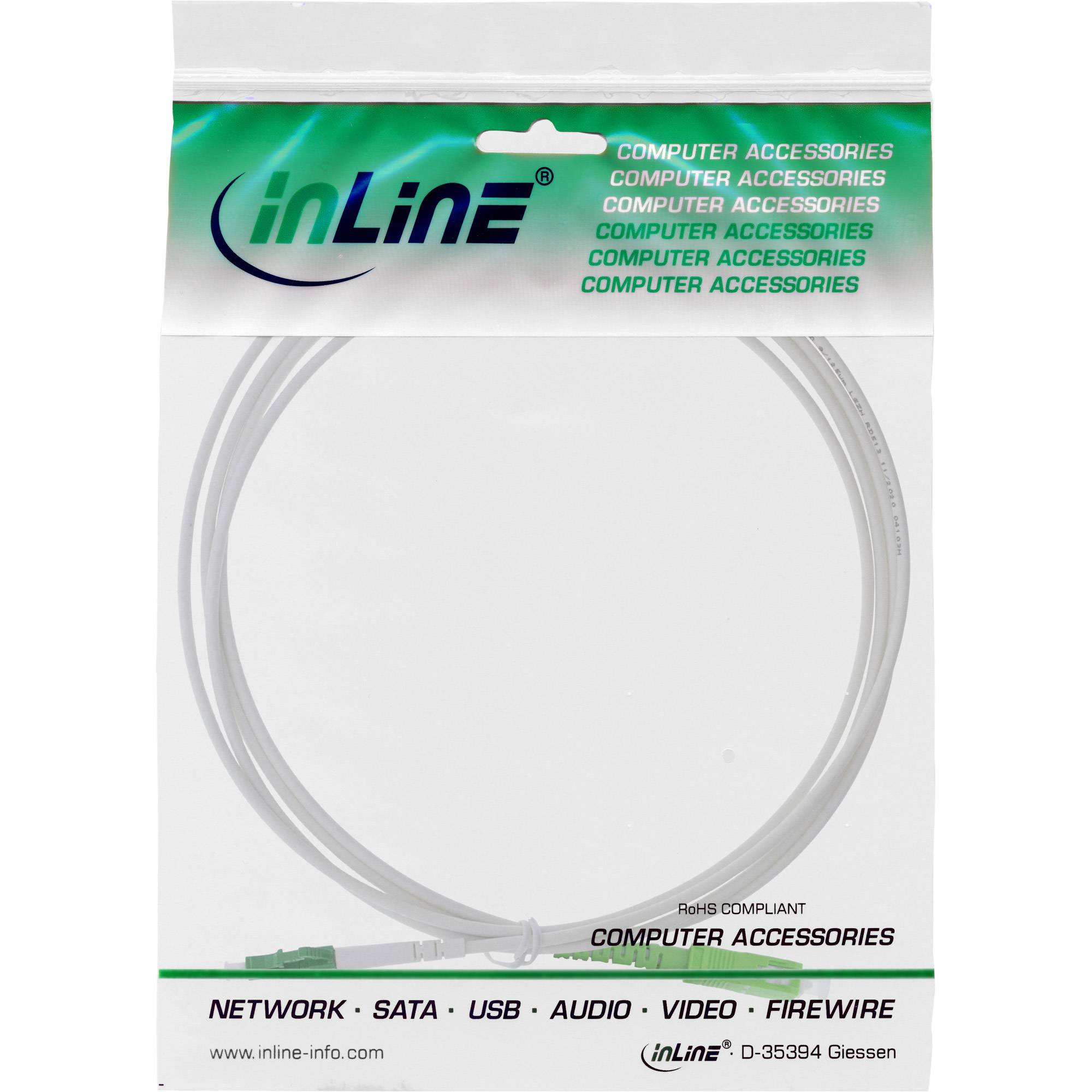 InLine® LWL Simplex Kabel, FTTH, LC/APC 8° zu SC/APC 8°, 9/125µm, OS2, 15m-2