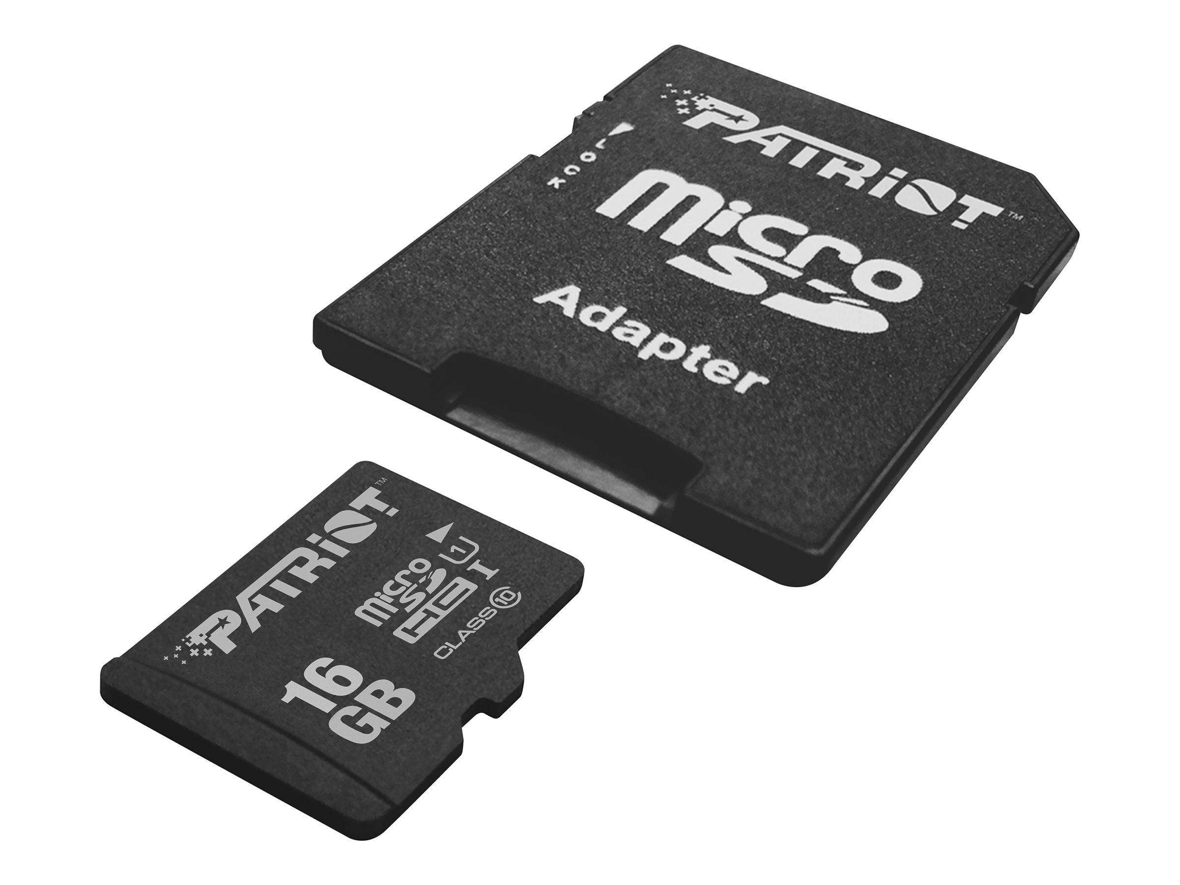 PATRIOT LX Series - Flash-Speicherkarte - 16 GB - UHS-I U1 / Class10 - microSDHC-3
