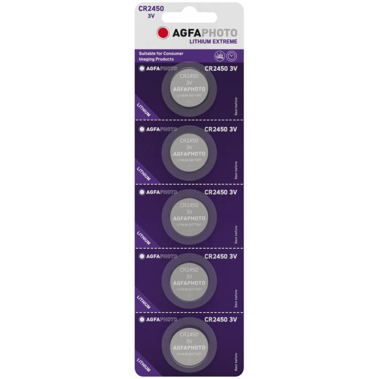 AGFAPHOTO - Knopfzelle CR 2450 3 V 5 St. Lithium - Batterie - CR2450-1