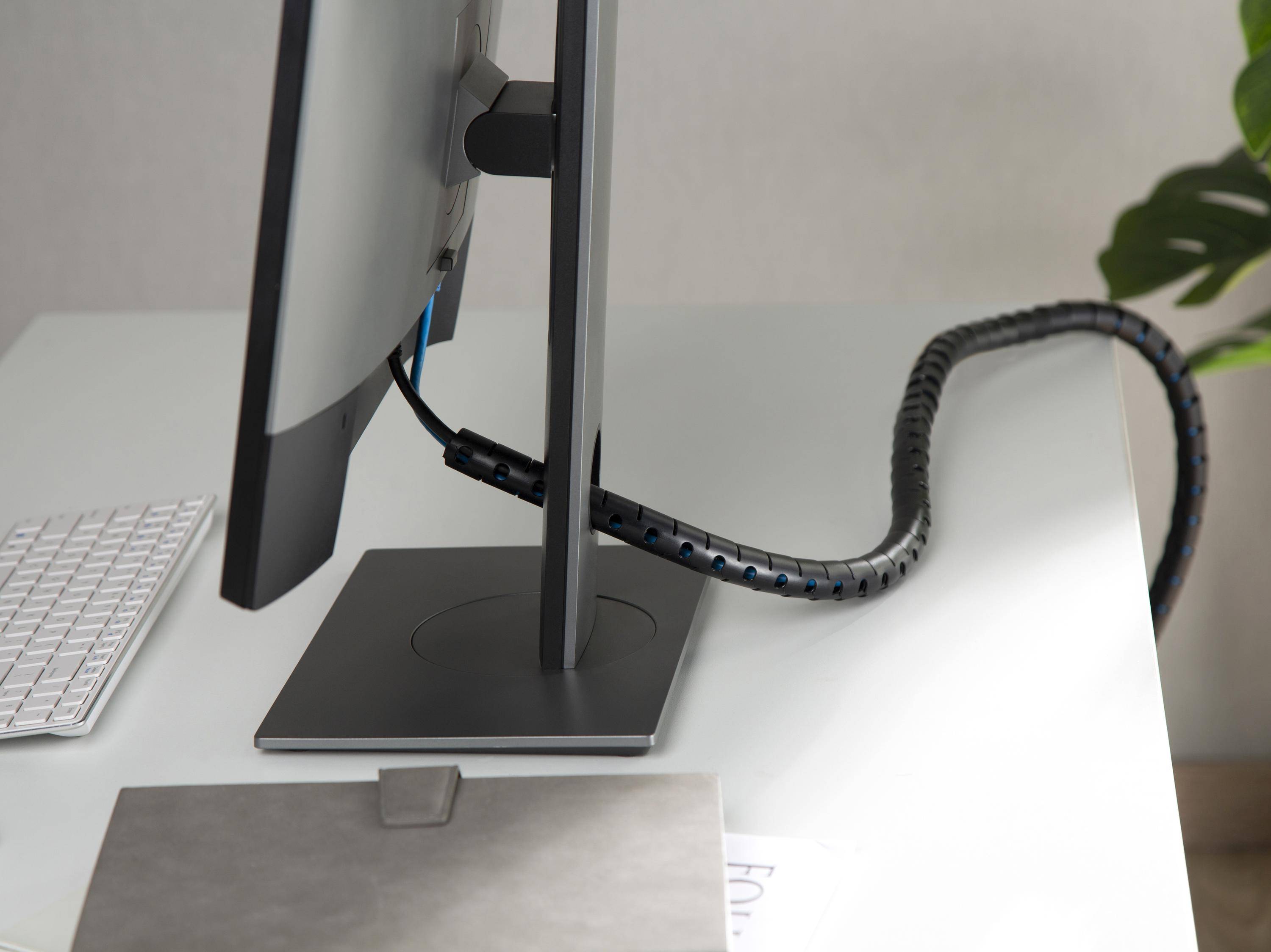 Equip Spiral-Kabelschlauch 250cm für Untertischmontage sw - Schwarz-4
