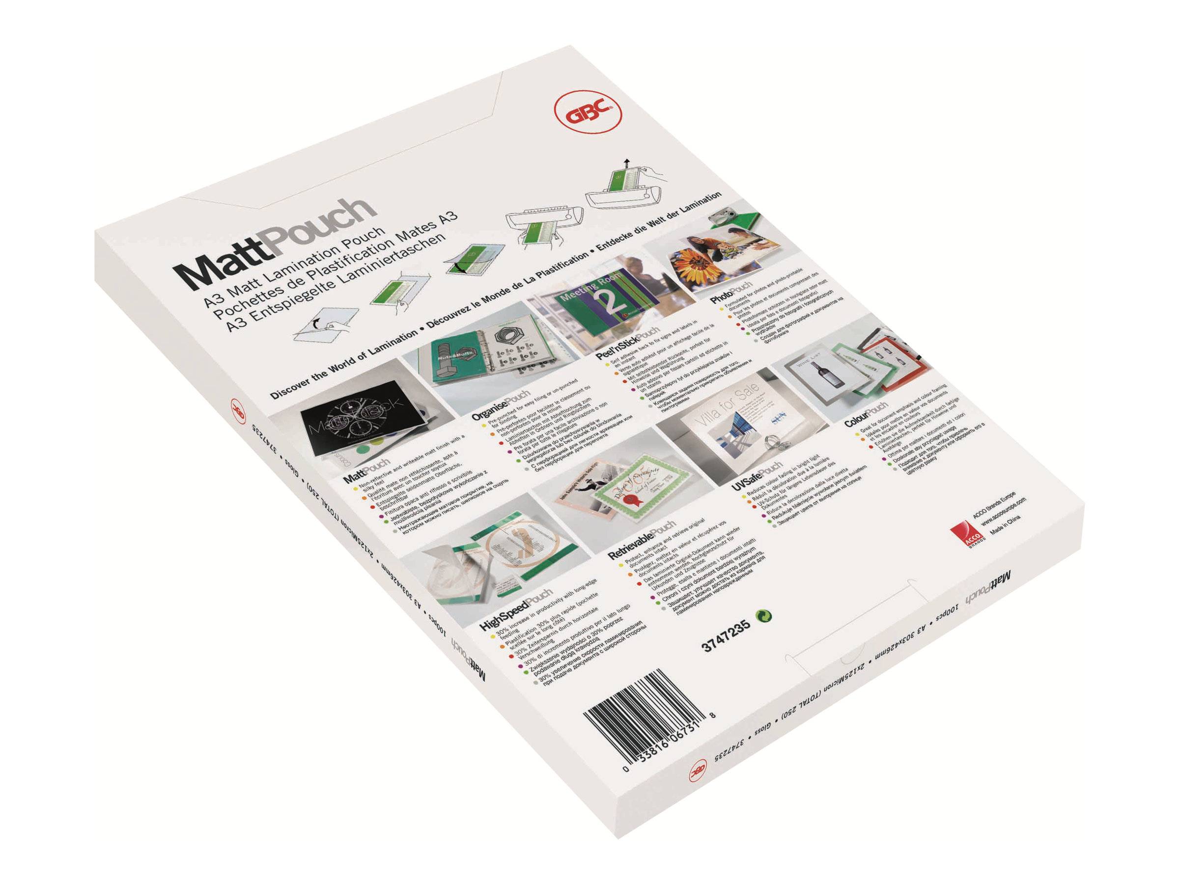 Folientasche MattPouch DIN A4 75mic matt 100 St./Pack. - Artikel: 126245900-2