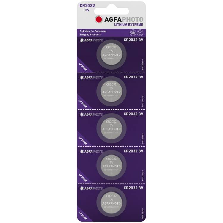 AGFAPHOTO - Knopfzelle CR 2032 3 V 5 St. Lithium - Batterie - CR2032-1
