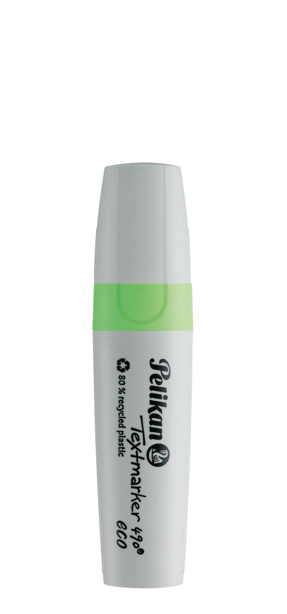 Pelikan Textmarker 490 eco, 1 Stück(e), Grün, Meißel, Recycelbarer Kunststoff, Fett/Fein/Mittel, 1 mm-2