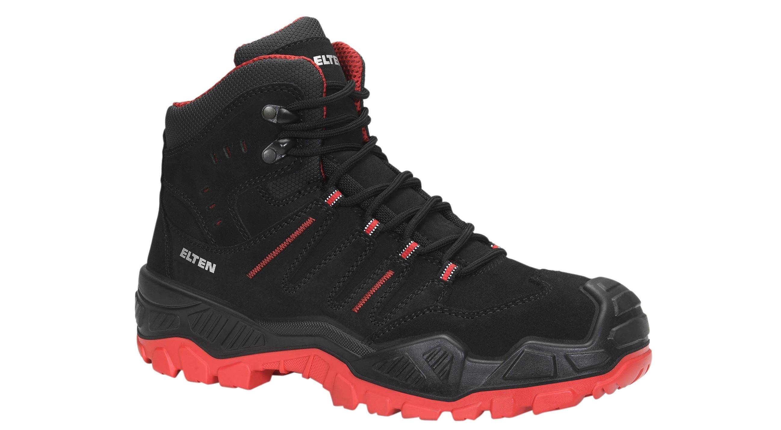 Sicherheitsschnürstiefel QUENTIN black-red Mid ESD S3S-0