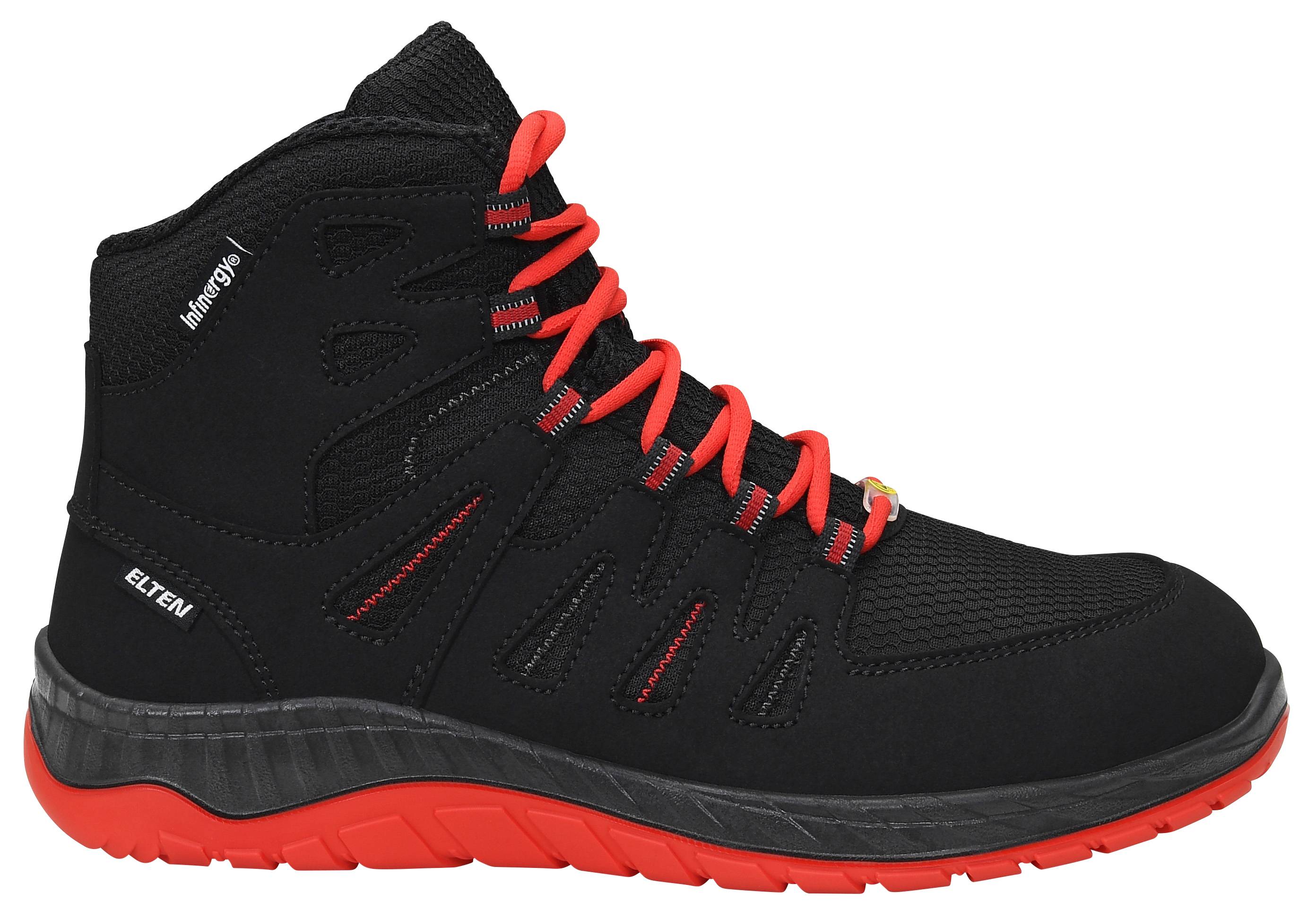 Sicherheitsschnürstiefel MADDOX black-red Mid ESD S3S-1