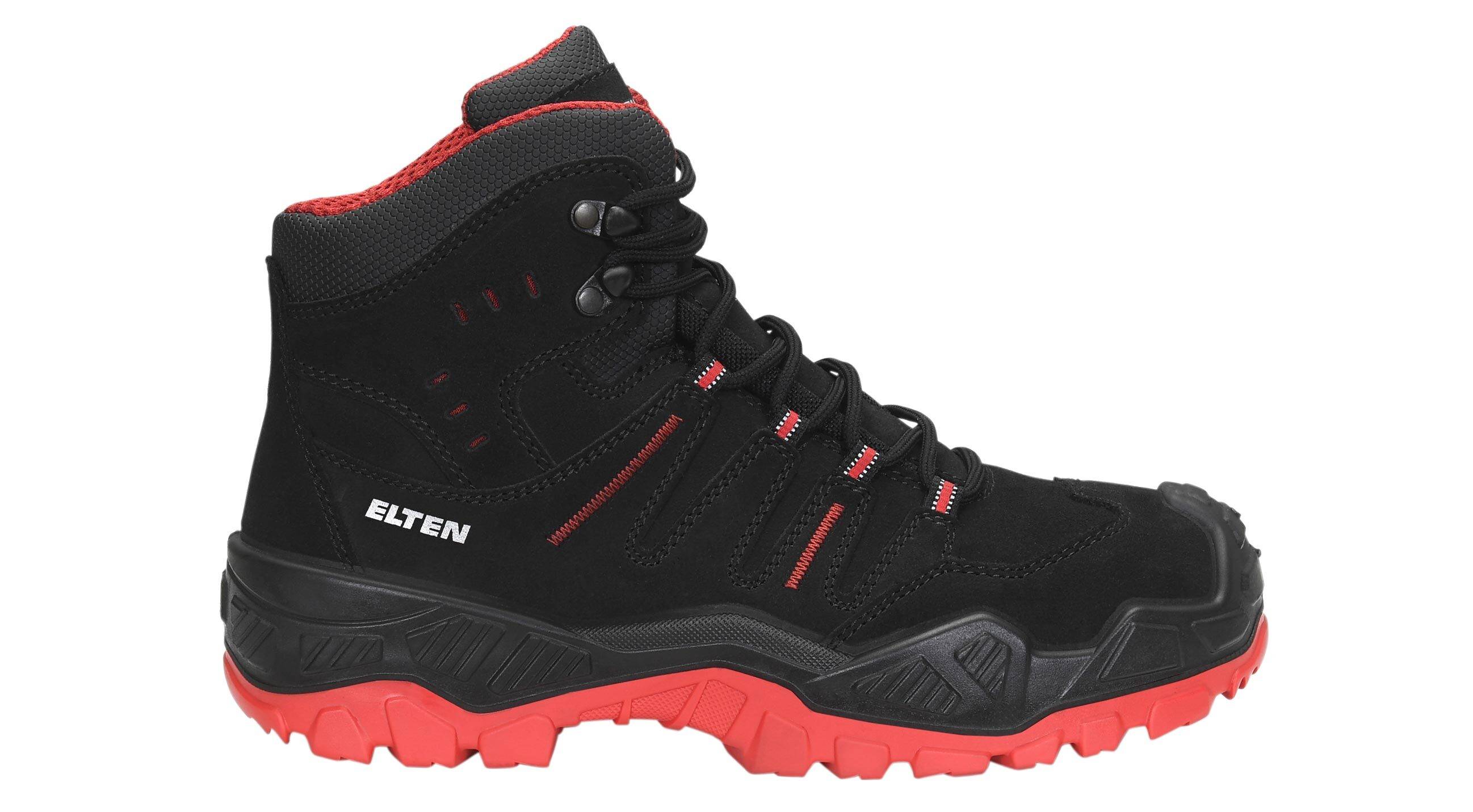 Sicherheitsschnürstiefel QUENTIN black-red Mid ESD S3S-2