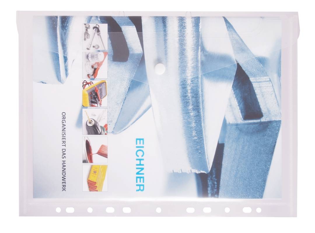 Sichttasche,DIN A4,HxB 340x240mm,PP,transparent,m. Druckverschluss,11-fach Lochung-2