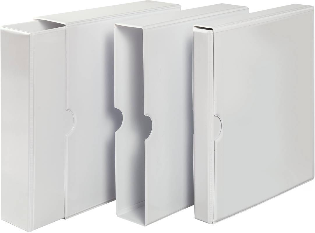 Ringbuch-Set,1 Ringbuch und 1 Schuber,DIN A4,Rücken B 30mm,PVC,weiß,4-fach Lochung-2
