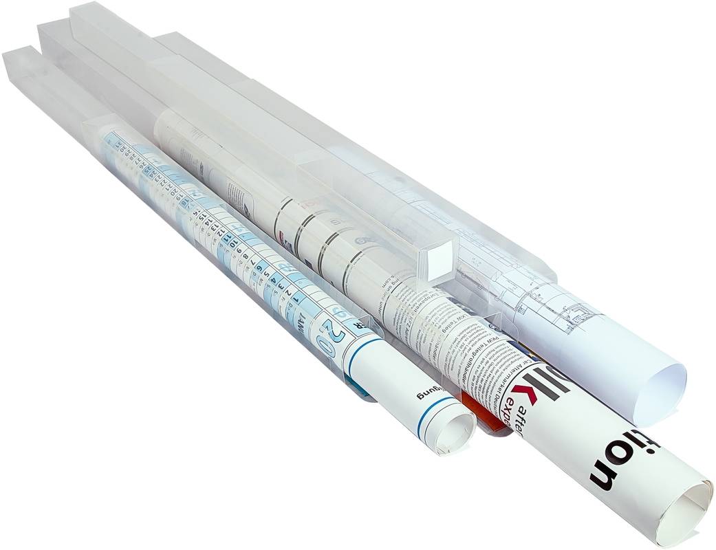 Planschutzhülse,HxB 600-1145x45mm,PP,transparent,m. Verschlusslasche-2