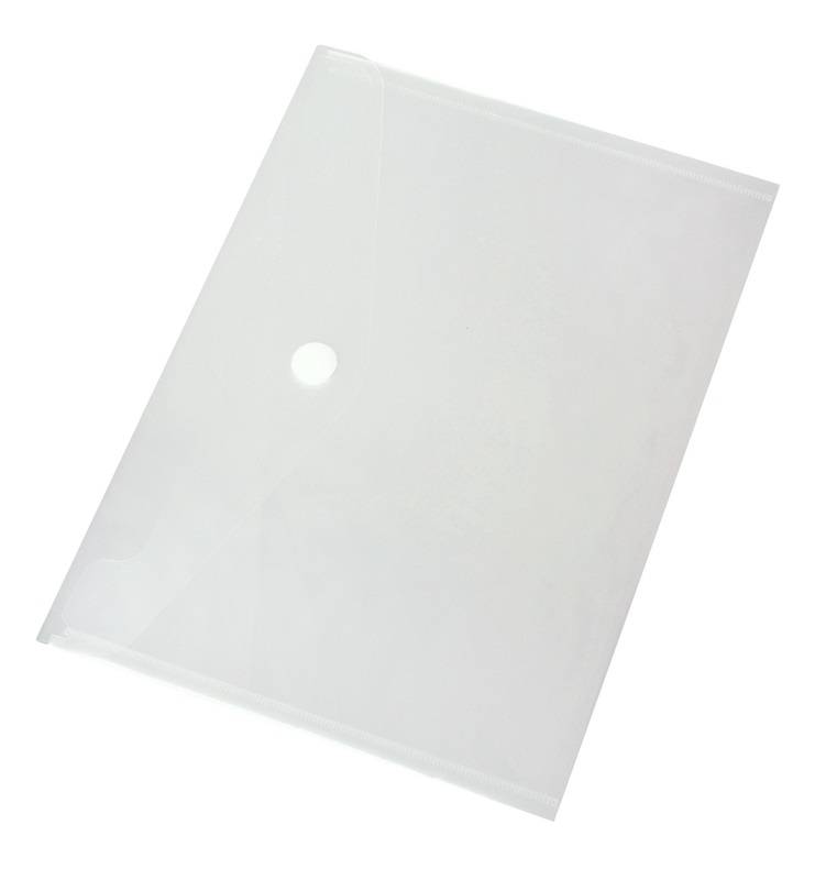 Sichttasche,f. Dokumente/Ausweise,DIN A5quer,HxB 220x180mm,PP,transparent,Druckknopf-Schlaufe,weiß-0