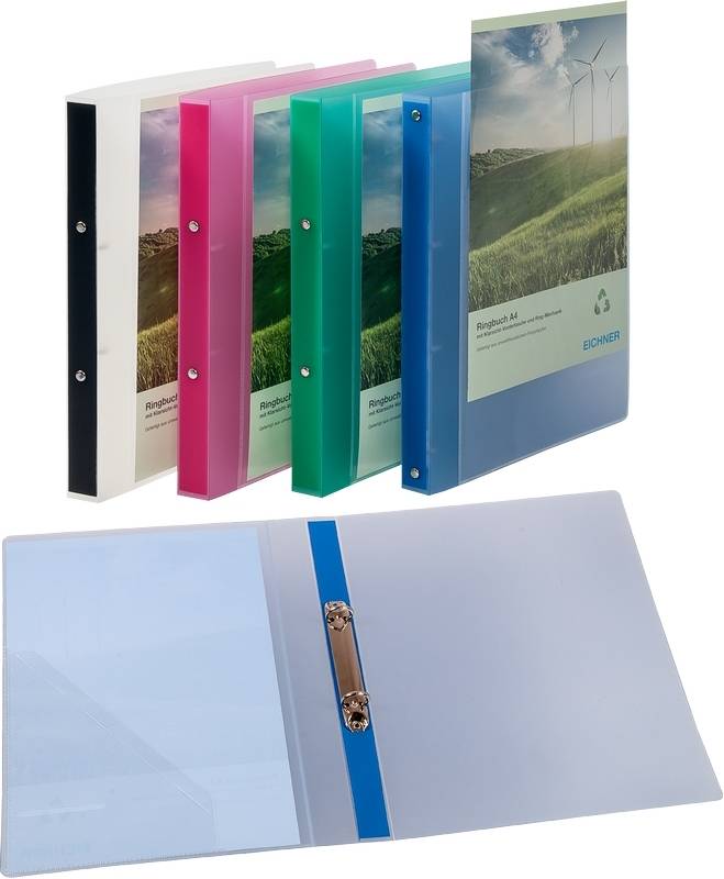 Ringbuch,DIN A4,Rücken B 25mm,Füllhöhe 18mm,PP,grau,2-fach Lochung-2