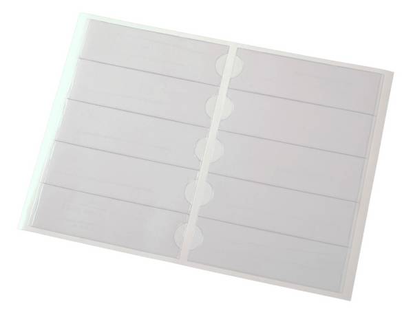 Sichthülle,selbstklebend,f. Dokumente/Ausweise,HxB 35x115mm,Vinyl,transparent