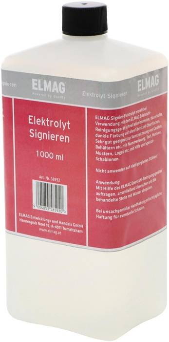 Signierelektrolyt 1 Liter flüssig dunkel & Alu hell ELMAG-0