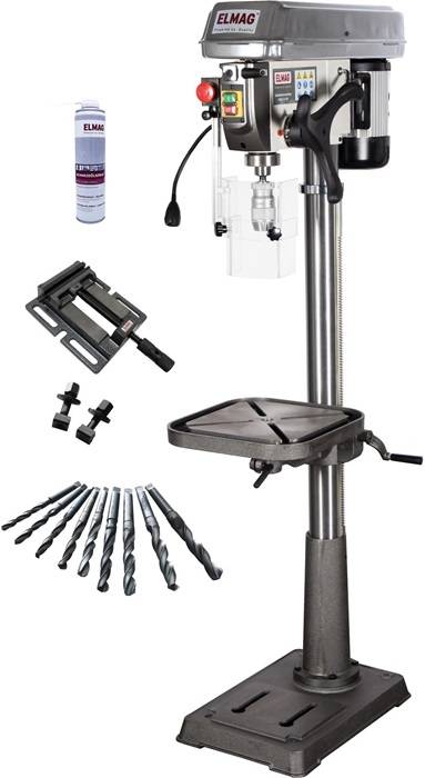 Säulenbohrmaschine KBM 25 SN L.1100W Aufnahme MK3 SET-Aktion Bohrtischhub 655mm-0