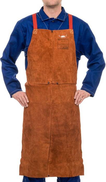 Schweißerschürze WELDAS 44-7142 W Größe 80x107cm STEERSOtuff® mit Hosenträger-0