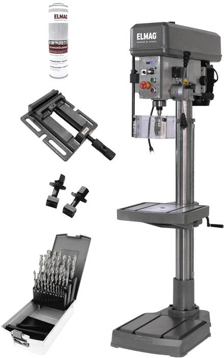 Säulenbohrmaschine KBM 32 S I-VARIO Leist.1100W MK3 SET-Aktion Bohrtischhub770mm-0