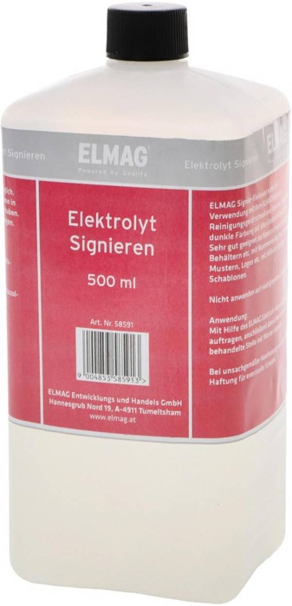 Signierelektrolyt 500ml flüssig dunkel & Alu hell ELMAG