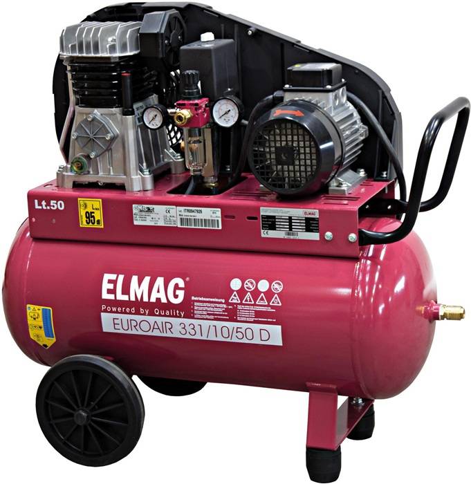 Kompressor EUROAIR 331/10/50 D 330l/min 10bar 2,2kW 400V Behältervolumen 50l-0