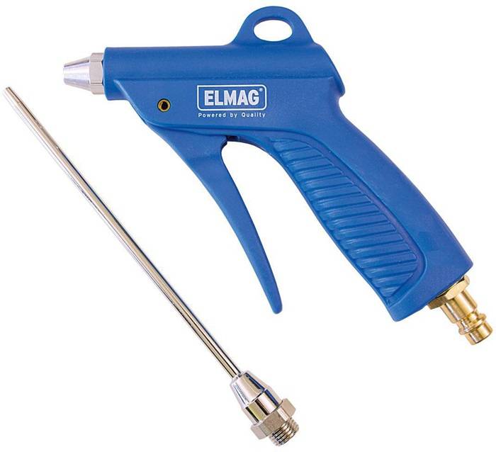 Ausblaspistole Arbeitsdruck 2-6bar PA Normal- u. Verlängerungsdüse 165mm SB-0