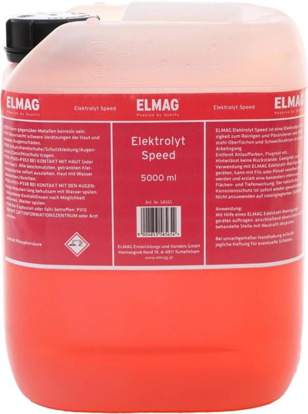 Reinigungselektrolyt Speed 5 Liter flüssig ELMAG