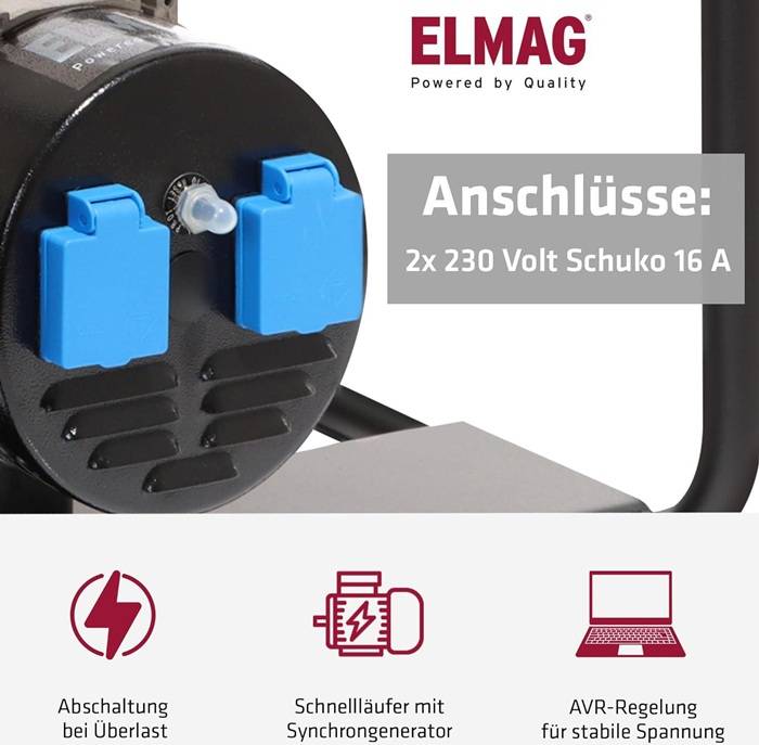 Stromerzeuger SEB 4100WE-AVR Motorleistung 5,8kW m.HONDA-Motor GX270 Benzin-2