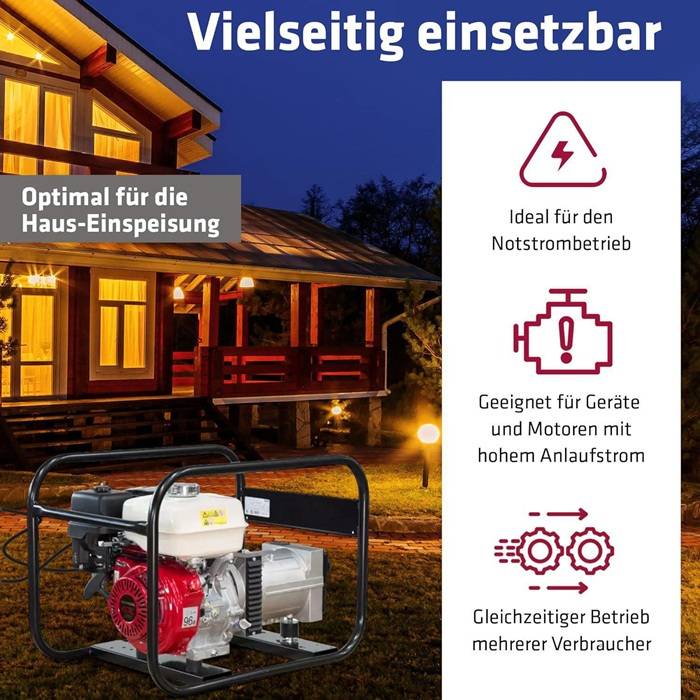 Stromerzeuger SEB 4100WE-AVR Motorleistung 5,8kW m.HONDA-Motor GX270 Benzin-3