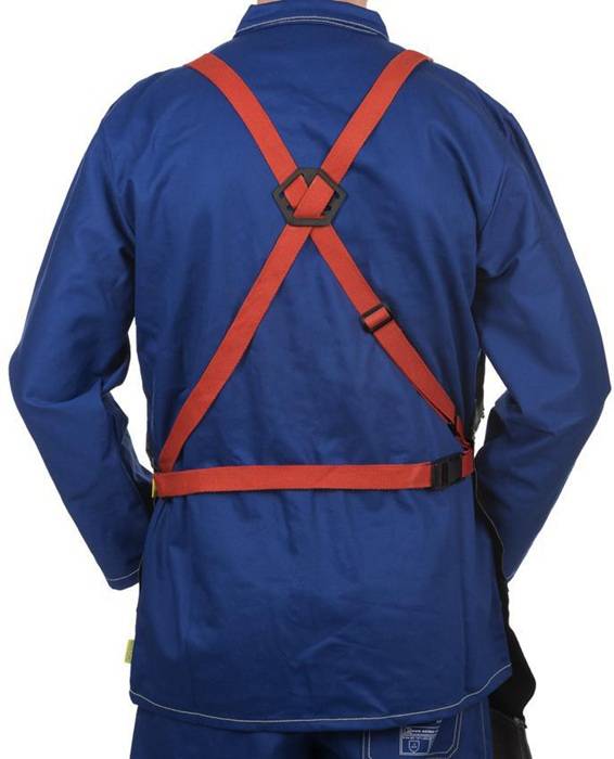 Schweißerschürze Arc Knight® WELDAS 38-4442 Größe 60x107cm m.Hosenträger ELMAG-2